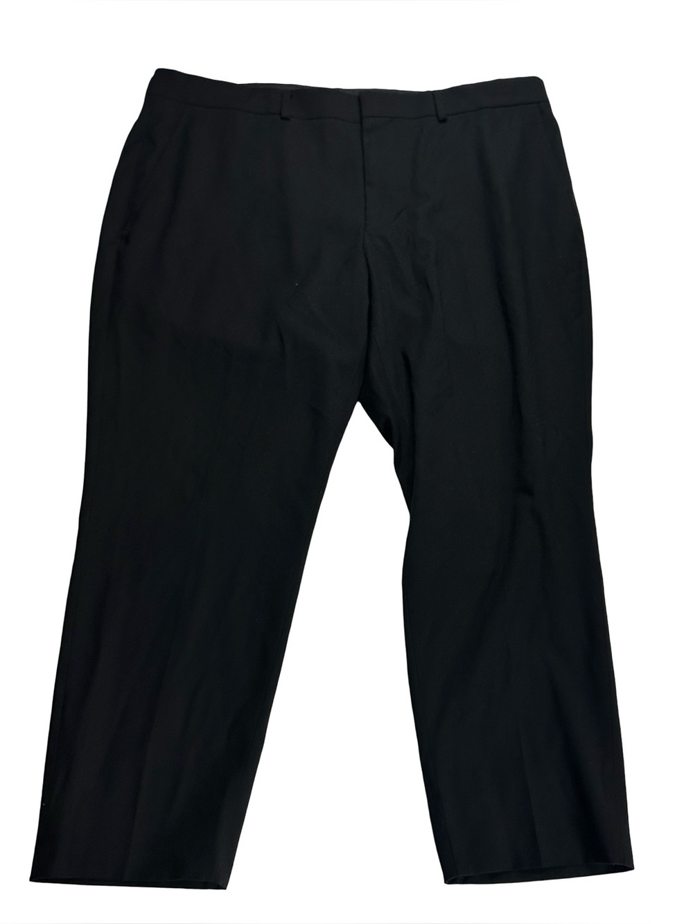 Kenneth Cole New York Men Dress Pants Black Stretch Flat Front Altered 36x23